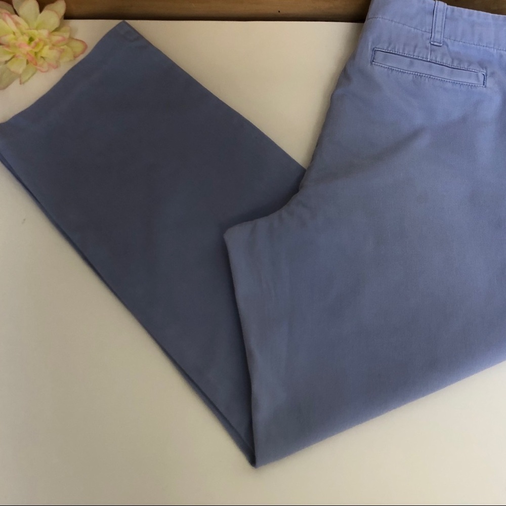 📦BASS-light blue khaki cropped pants